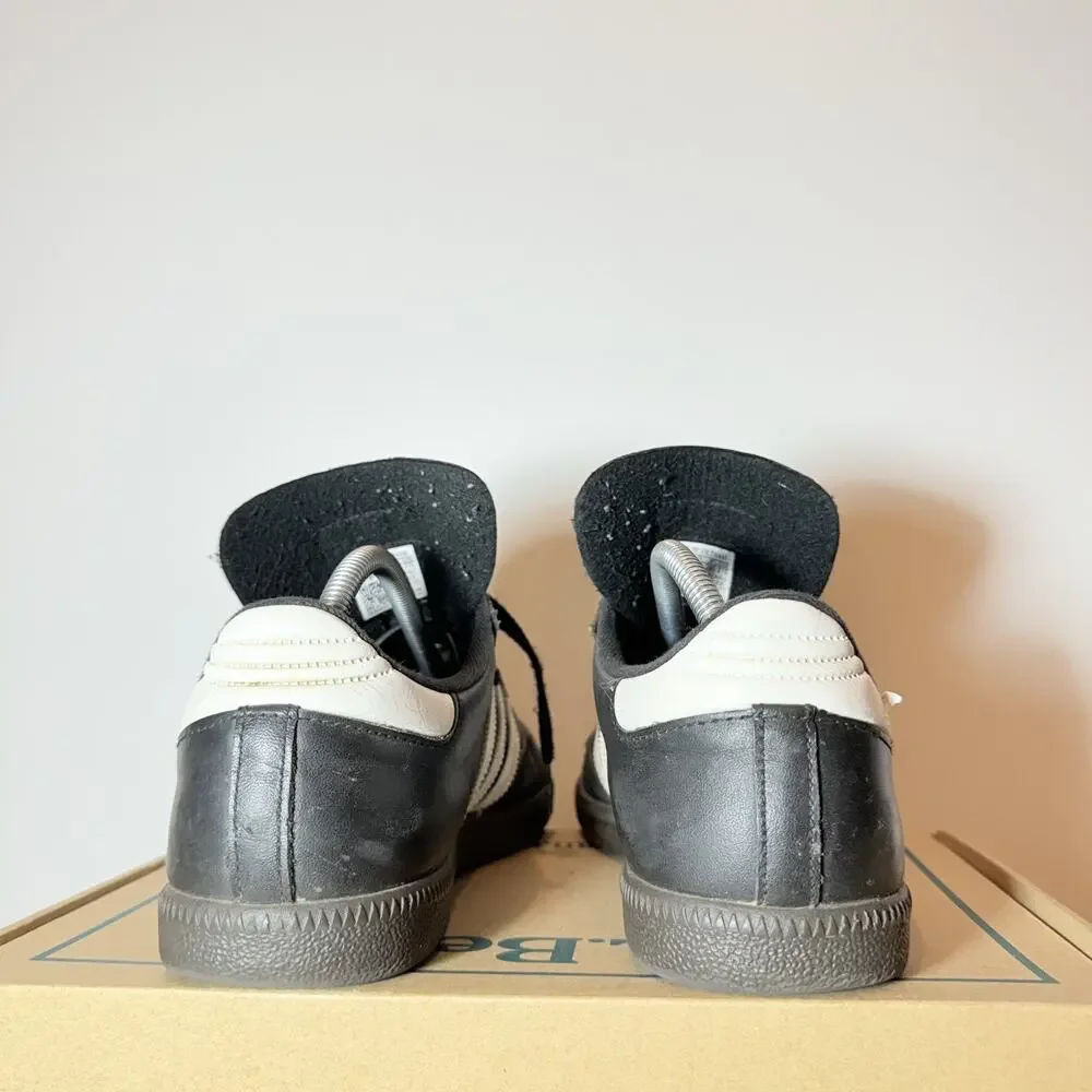 Adidas Samba Mens Size 10 Black White Gum Leather Sneaker Classic Athletic Shoe